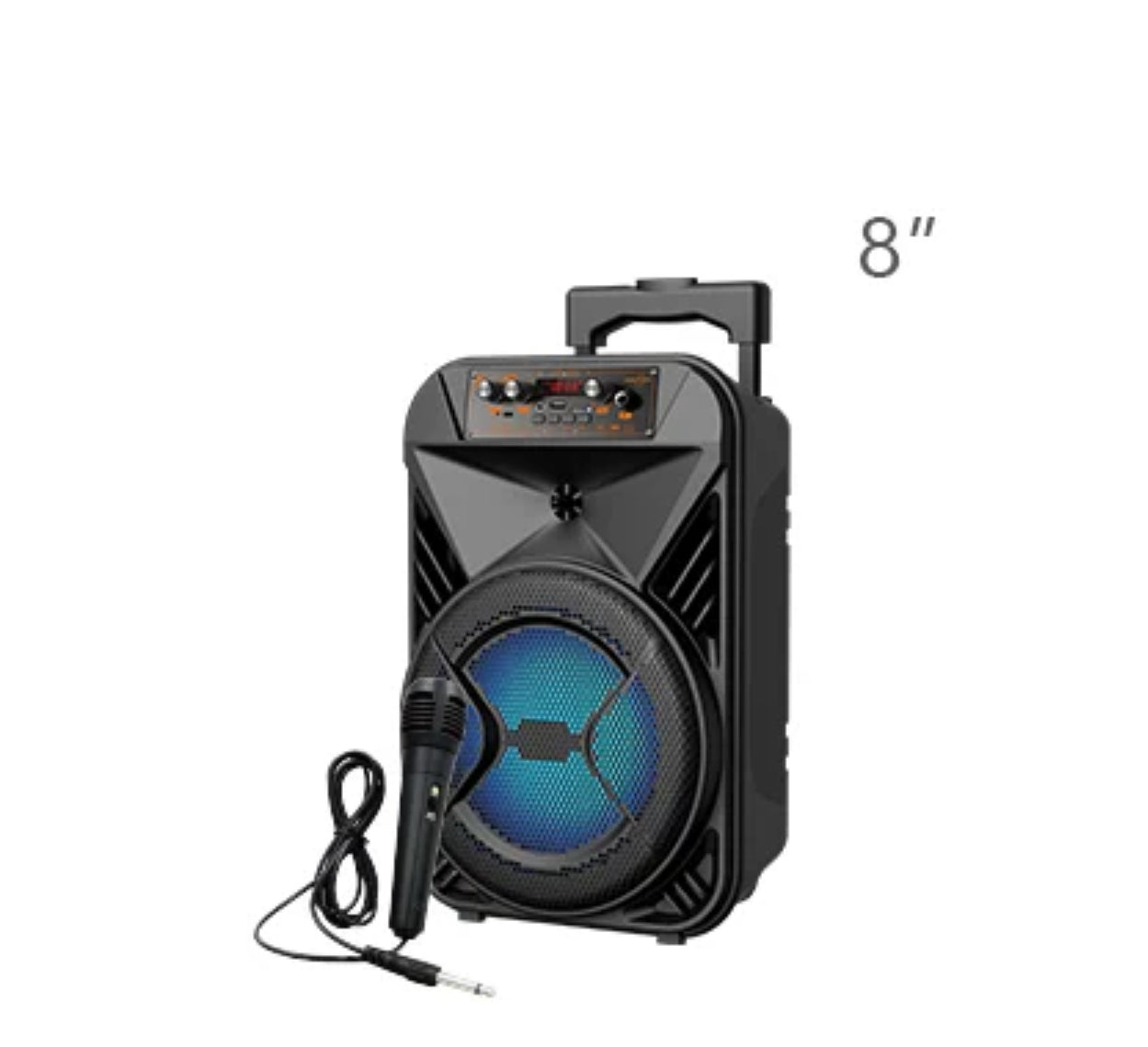 Boxa portabila GTS-2052, 8 Inch, RGB, USB/SD, microfon cu fir engross