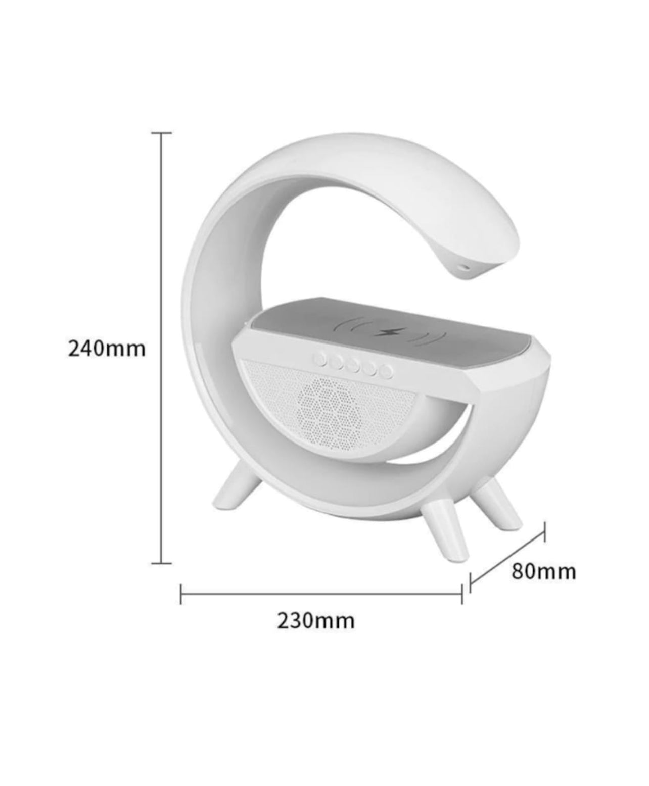 Statie Incarcare Wireless 3 in 1 cu lampa RGB si Boxa Bluetooth