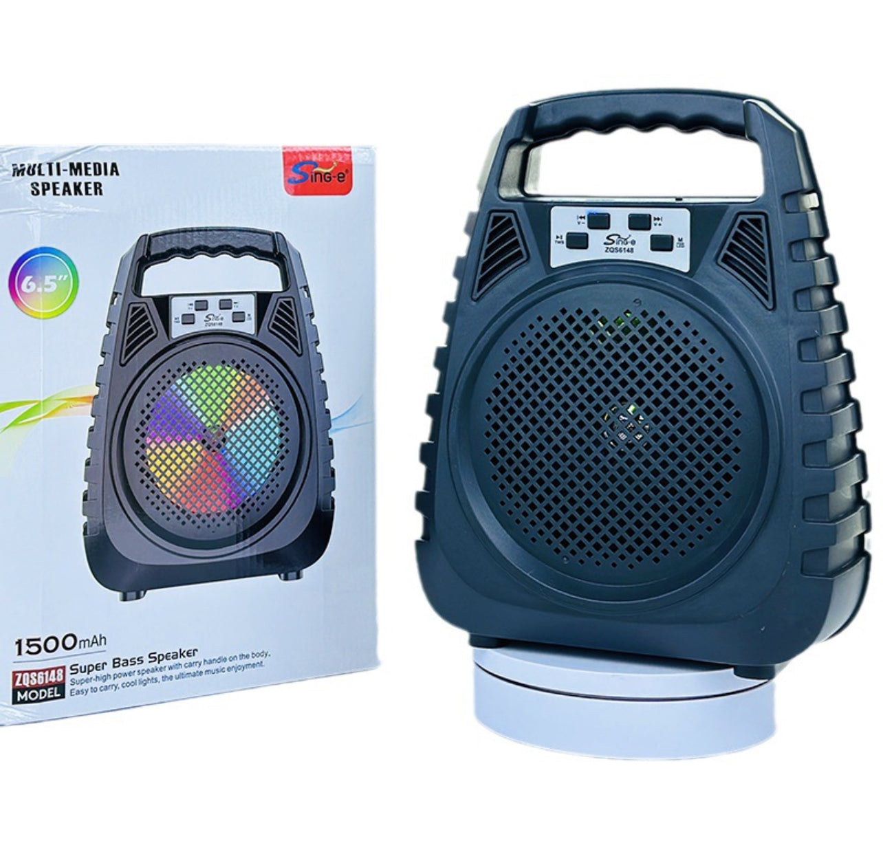 Boxă Portabilă Bluetooth ZQS 6148 cu Lumină LED RGB și Sunet Puternic Engross