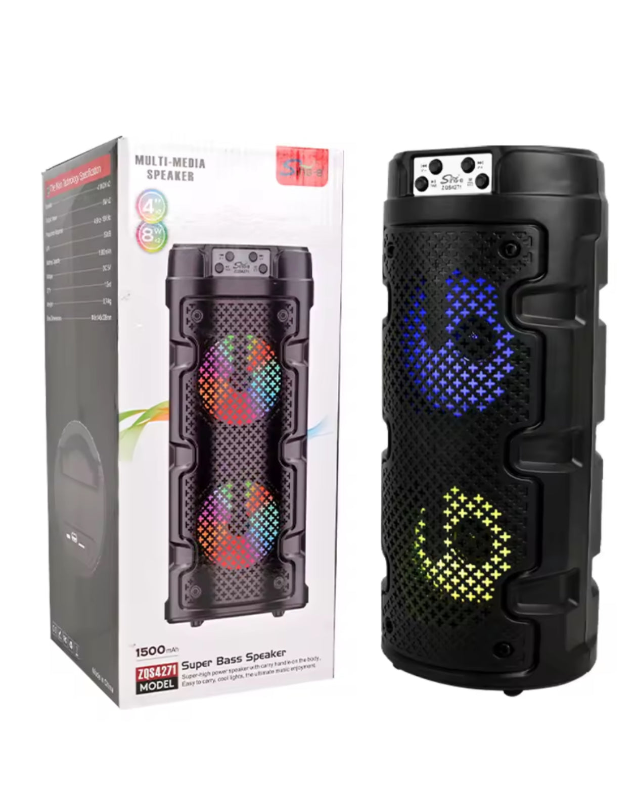 Boxă Portabilă cu Bluetooth, Microfon, 100W PMPO, MP3 Player, LED RGB, Difuzor de 8 Inch – Sunet Premium pentru Petreceri și Karaoke, Engross
