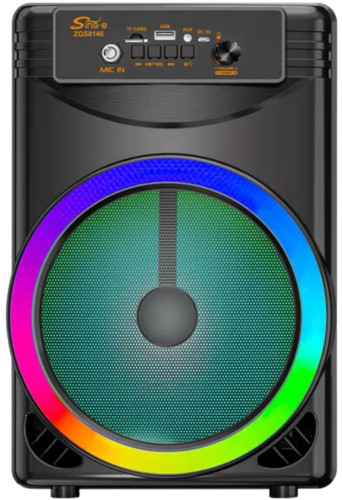 Boxa portabila ZQS8146 480W P.M.P.O USB BT AUX FM microfon mi