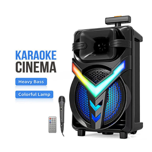 ZQS8158 Boxă wireless portabilă OEM subwoofer BT wireless de 8 inchi cu mâner pentru microfon,EN GROSS