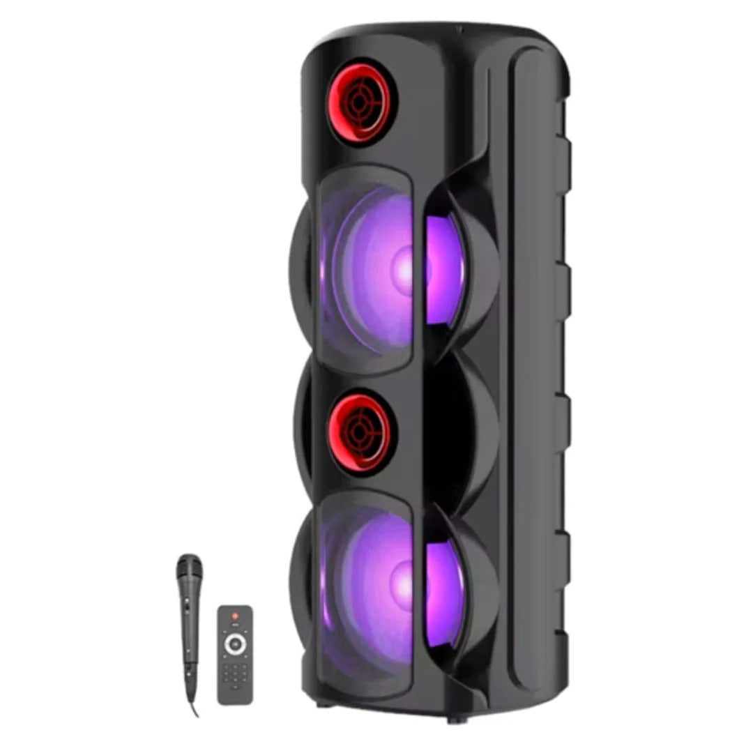 Boxa Portabila Super Bass USB BT AUX FM Microfon, Telecomanda ZQS 8225, 77.5CM INALTIME, 200W PMPO