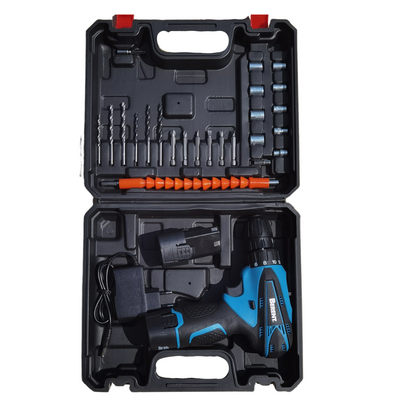 Bormasina Electrica, Cu 2 Acumulatori 24V, 24 Accesorii + Geanta De Transport CADOU