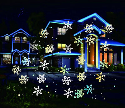 Proiector laser fulgi de zapada albi, pentru exterior