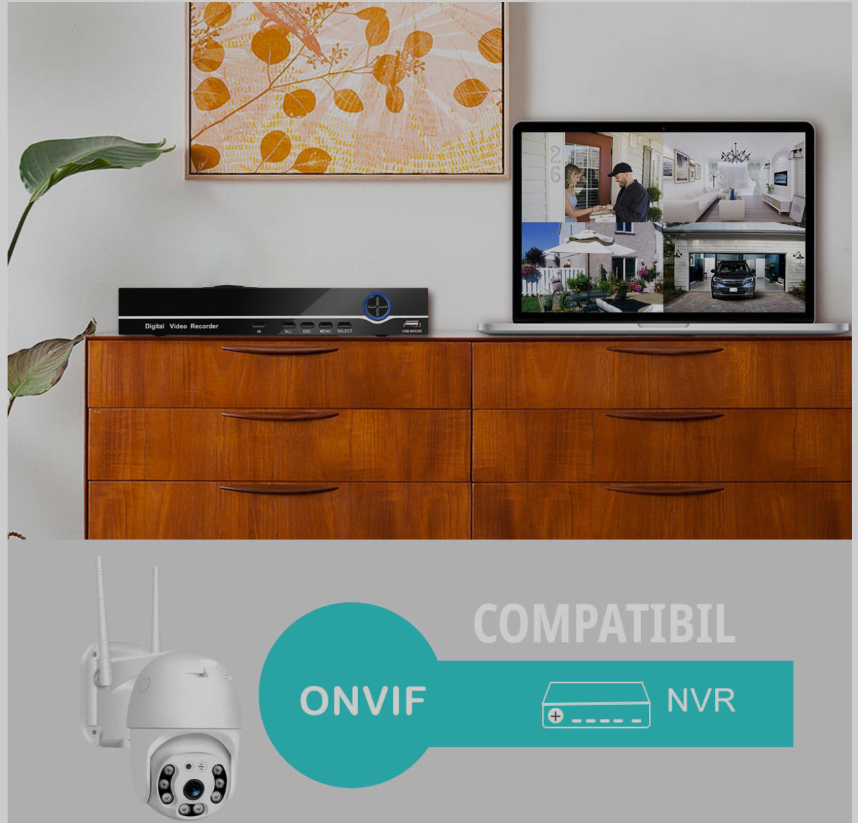 CAMERA DE SUPRAVEGHERE WIFI, 5MP, FULL HD, VEDERE COLOR NOAPTEA, MICRO SD , ROTIRE 360, DETECTIE FORMA UMANA