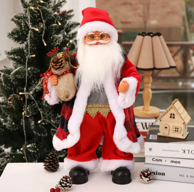 Decoratiune Mos Craciun dansator, 50 cm, alimentare cu baterii