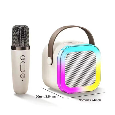 boxă portabilă, roz, 6W, iluminare LED, schimbare voce, baterii reîncărcabile + masina de tuns cadou !