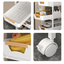 Suport slim portabil cu 5 nivele, 4 rafturi retractabile si 1 polita din MDF, rotativ 360°, 38 (L) x 23.5 (l) x 81.5 (H) cm, negru
