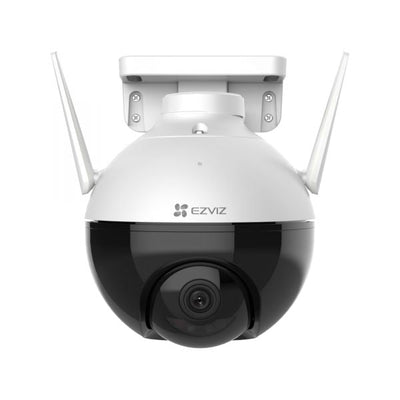 camera de supraveghere smart Wi-Fi Pro S 4K, 8MP, zoom digital x4, inregistrare video UHD, rotire 360 de grade, lumini led, vedere full color noaptea, microfon si difuzor incorporate, senzor de miscare si stocare card pana la 128GB,EN GROSS