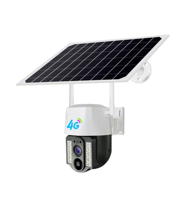 Camera Supraveghere portabila acumulatori inclusi de 8000mah, cu SIM, conexiune 4G, 3MP 2048 x 1536 si panou solar, intelligent tracking, PTZ, Micro SD, Rotire, Alarma miscare, Interior & Exterior,EN GROSS