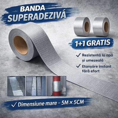Bandă superadezivă 5 m x 5 cm