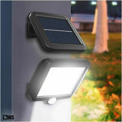 Lampa Solara LED Cu Telecomanda, Ajustabila, 120 COB LED, Senzor De Miscare Si Lumina, Baterie Inclusa 1200 mAh, 260 LM, Lungime Cablu 5 Metri, Rezistenta La Apa, Negru engross