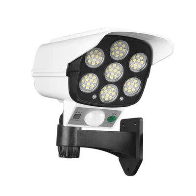 Lampa tip camera falsa cu panou solar si senzor de miscare, 77 x LED, telecomanda, 3 moduri de iluminare engross