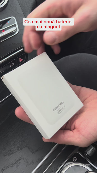 Baterie Externa Magnetica, Magsafe, Design Ultra Subtire, 15W Wireless, 5000mAh,Alb