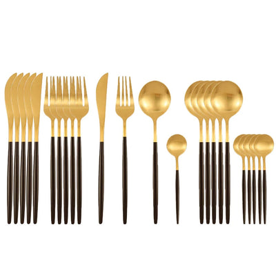 Set tacamuri 24 piese din otel inoxidabil, stil portughez Cutlery Set